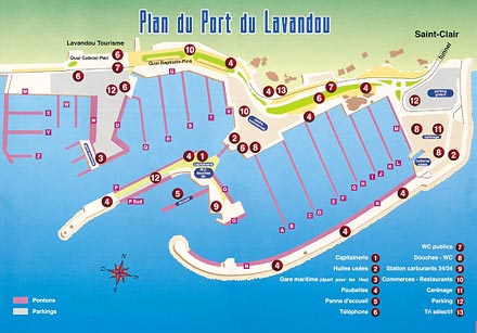Lavandou Marina map