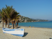 Plage de Saint-Clair. Le Lavandou. France