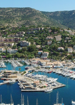 Lavandou marina. France